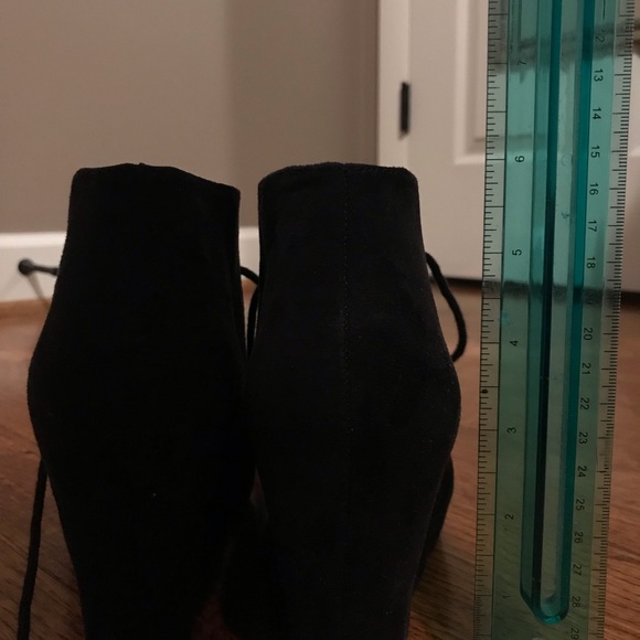 black suede wedges - Picture 3 of 4